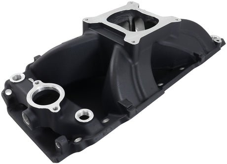 BBC Hi Rise Intake Manifold Single Plane Oval 454 Black AF6210-1002 - Aeroflow
