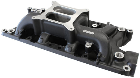 SBF Air Gap Intake Manifold Dual Plane Ford 302 Black AF6210-2001 - Aeroflow