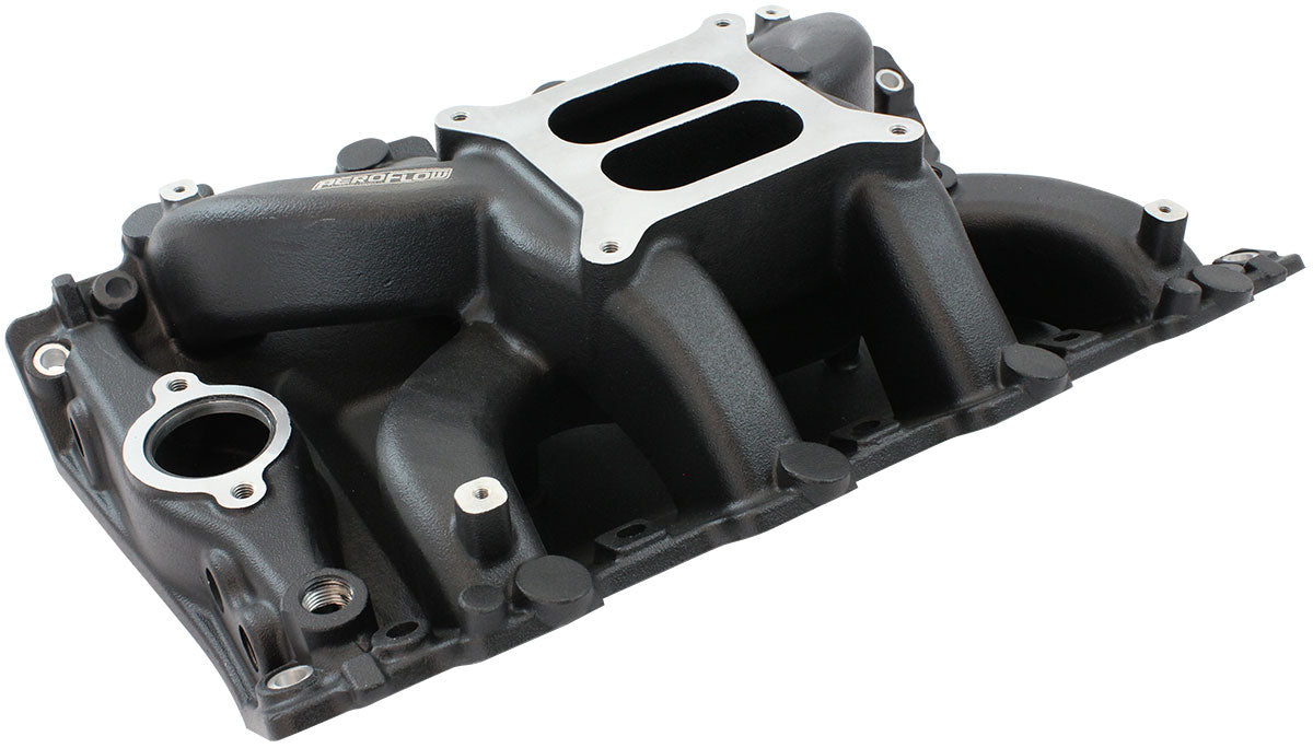 Holden 304 Vn Intake Manifold Dual Plane Air Gap Black AF6210-4000 - Aeroflow