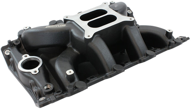 Holden 304 Vn Intake Manifold Dual Plane Air Gap Black AF6210-4000 - Aeroflow