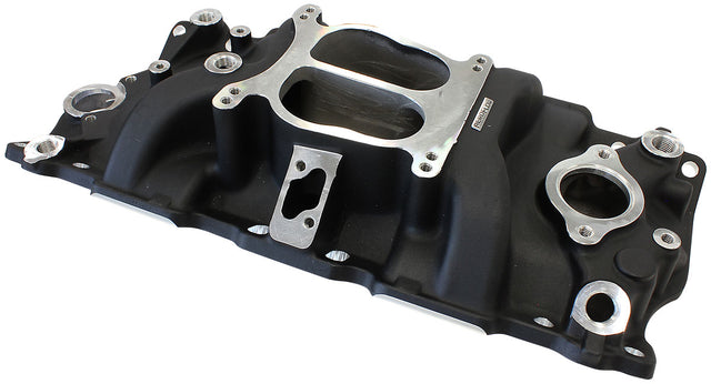 SBC Classic Intake Manifold Dual Plane Chev 350 Black AF6211-1000 - Aeroflow