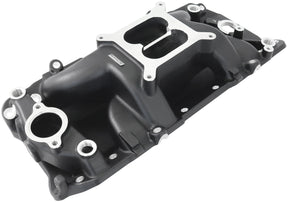 BBC Air Gap Intake Manifold Dual Plane Chev 454 Black Oval AF6211-1001 - Aeroflow