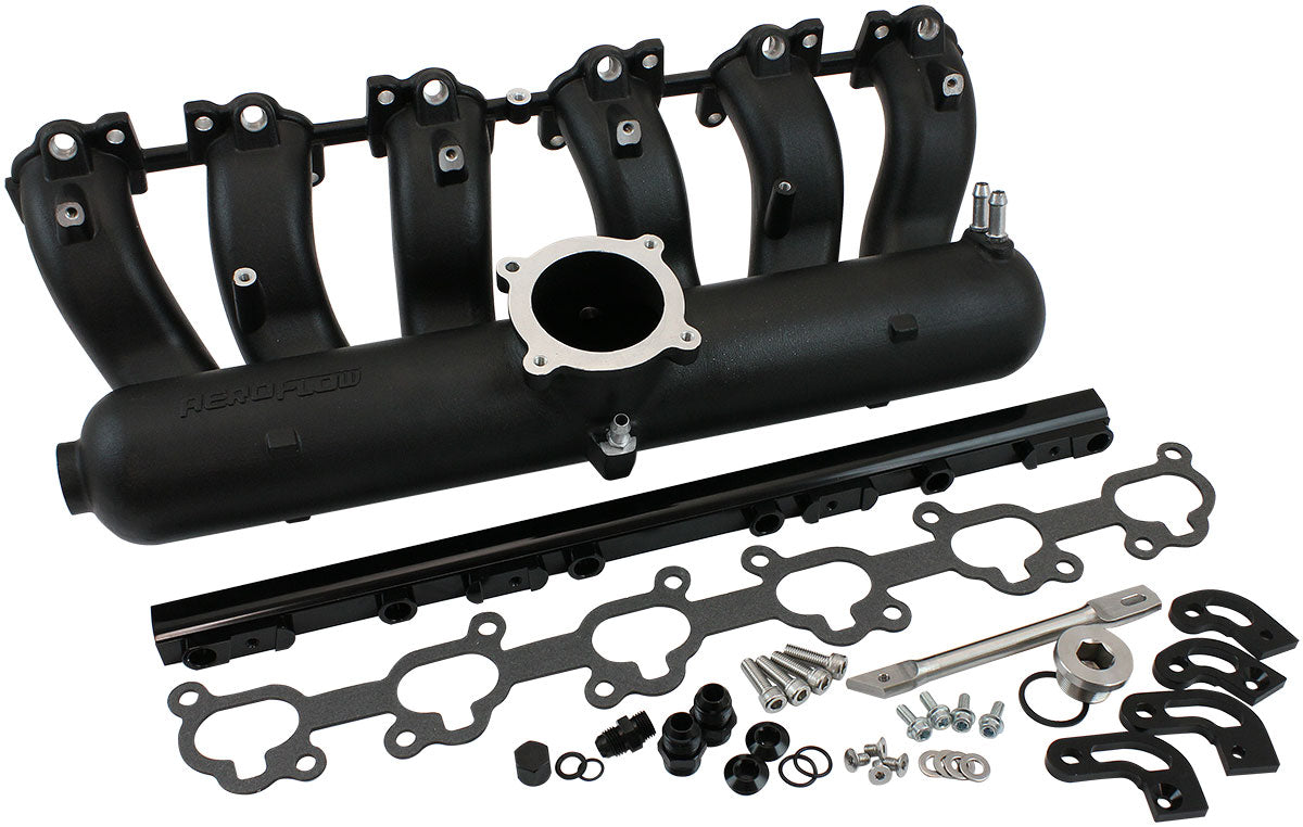 Ford FG Barra Intake Manifold XR6 Falcon Turbo Black AF6228-7000 - Aeroflow