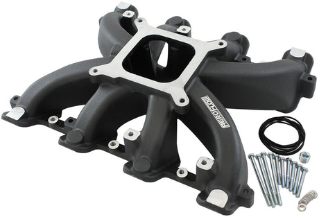 GM LS Carby Intake Manifold Cathedral Port Non-Efi LS1 LS2 Black AF6240-5000 - Aeroflow
