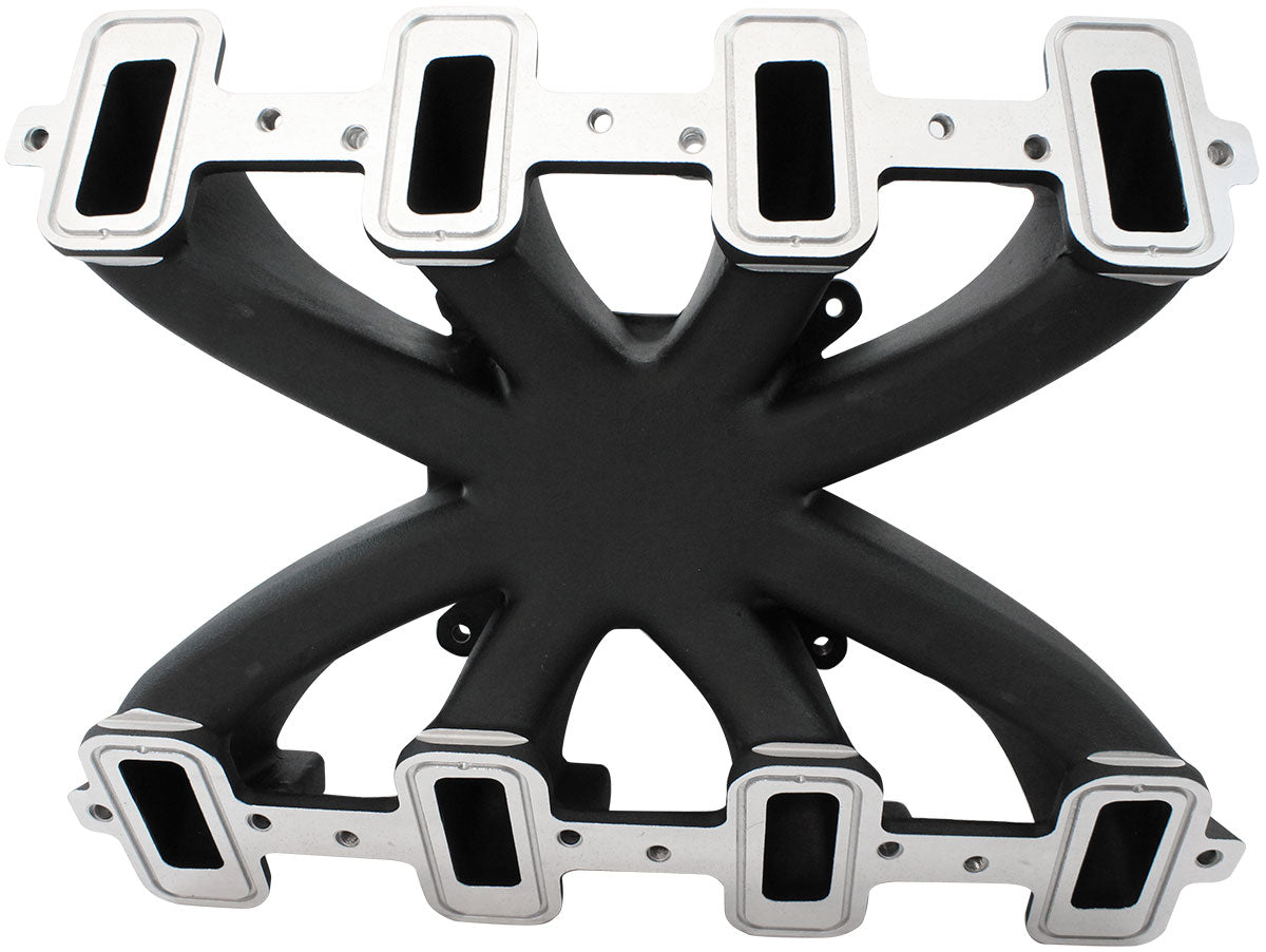 GM LS Carby Intake Manifold Cathedral Port Non-Efi LS1 LS2 Black AF6240-5000 - Aeroflow