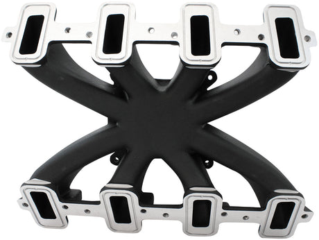 GM LS Carby Intake Manifold Cathedral Port Non-Efi LS1 LS2 Black AF6240-5000 - Aeroflow
