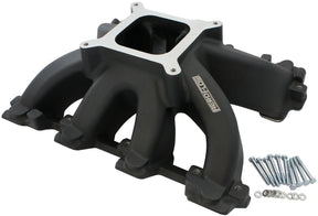 GM LS Carby Hi Rise Intake Manifold Cathedral Non EFI LS1LS2 Black - 6240-5000 AF6240-5005 - Aeroflow