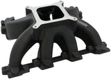 GM LS Carby Hi Rise Intake Manifold Cathedral Non EFI LS1LS2 Black - 6240-5000 AF6240-5005 - Aeroflow