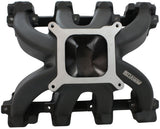 GM LS Carby Hi Rise Intake Manifold Cathedral Non EFI LS1LS2 Black - 6240-5000 AF6240-5005 - Aeroflow