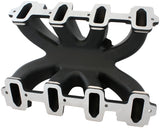 GM LS Carby Hi Rise Intake Manifold Cathedral Non EFI LS1LS2 Black - 6240-5000 AF6240-5005 - Aeroflow