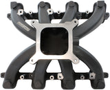 GM LS Carby Intake Manifold Rectangle Port Non-Efi LS3 Black AF6240-6000 - Aeroflow