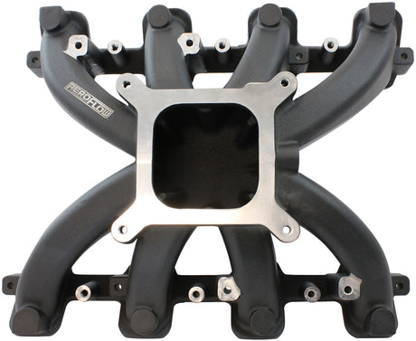 GM LS Carby Intake Manifold Rectangle Port Non-Efi LS3 Black AF6240-6000 - Aeroflow
