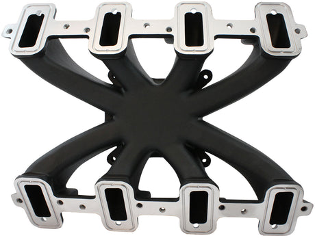 GM LS Carby Intake Manifold Cathedral Port EFI LS1 LS2 Black AF6250-5000 - Aeroflow