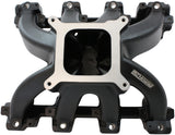 GM LS Carby Intake Manifold Cathedral Hi Rise EFI LS1 LS2 Black AF6250-5001 - Aeroflow