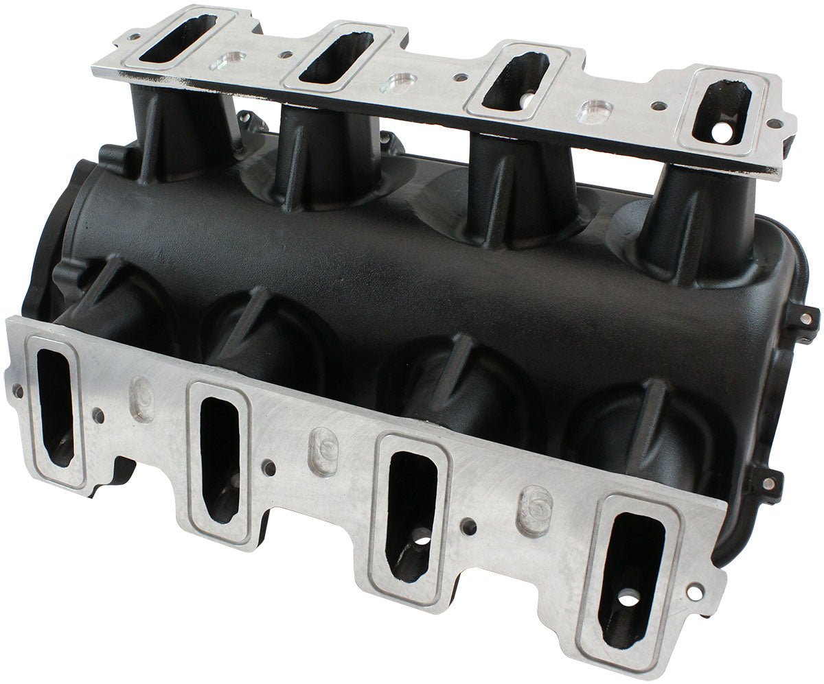 GM LS Modular Intake Manifold Cathedral Port Low Rise EFI Black AF6263-5000 - Aeroflow
