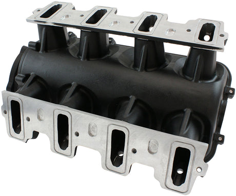 GM LS Modular Intake Manifold Cathedral Port Low Rise EFI Black AF6263-5000 - Aeroflow
