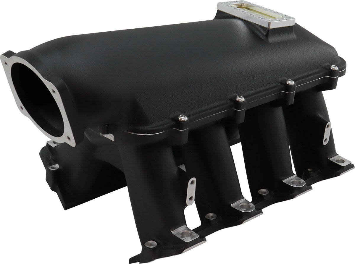 GM LS Modular Intake Manifold Cathedral Port Hi Rise EFI Black AF6263-5001 - Aeroflow
