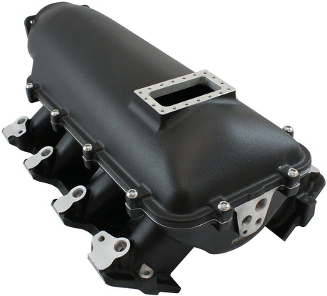 GM LS Modular Intake Manifold Rectangle Port Low Rise EFI Black AF6263-6000 - Aeroflow