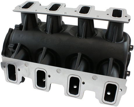 GM LS Modular Intake Manifold Rectangle Port Low Rise EFI Black AF6263-6000 - Aeroflow