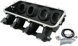 Low Rise Non EFI GM LS Base Modular Intake Mani Cathedral Port Black AF6279-5000 - Aeroflow