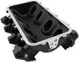 Low Rise Non EFI GM LS Base Modular Intake Mani Cathedral Port Black AF6279-5000 - Aeroflow