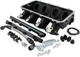 Low Rise EFI GM LS Base Intakemodular Manifold Cathedral Port Black AF679-5001 AF6279-5001 - Aeroflow