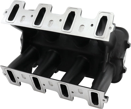 Hi Rise Non EFI GM LS Base Modular Intake Mani Cathedral Port Black AF6279-5002 - Aeroflow