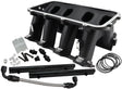 Hi Rise EFI GM LS Base Intake Modular Manifold Cathedral Port Black AF6279-5003 - Aeroflow