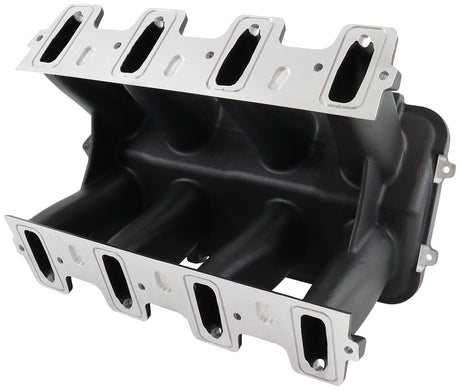 Hi Rise EFI GM LS Base Intake Modular Manifold Cathedral Port Black AF6279-5003 - Aeroflow