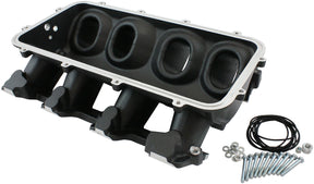 Low Rise Non EFI GM LS Base Modular Intake Mani Rectangle Port Black AF6279-6000 - Aeroflow