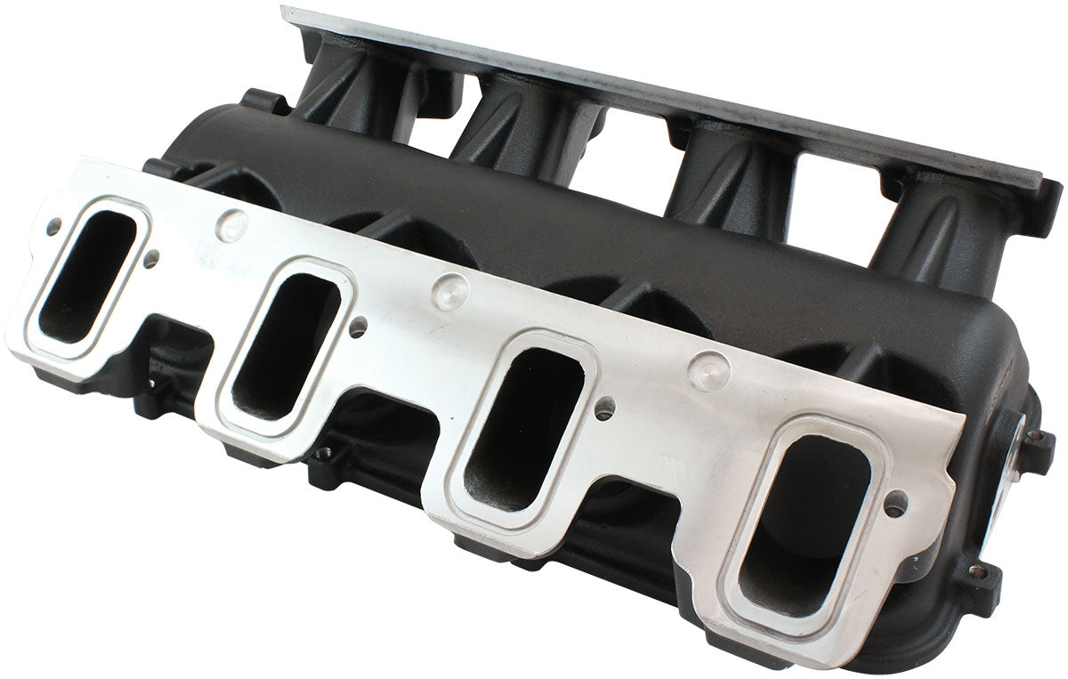 Low Rise Non EFI GM LS Base Modular Intake Mani Rectangle Port Black AF6279-6000 - Aeroflow