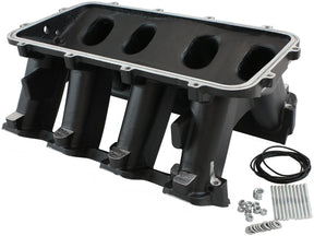 Hi Rise Non EFI GM LS Base Modular Intake Mani Rectangle Port Black AF6279-6002 - Aeroflow