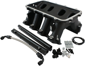 Hi Rise EFI GM LS Base Intake Modular Manifold Rectangle Port Black AF6279-6004 - Aeroflow