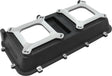 Dual Carburettor Top Plate Modular Intake Manifold 4150 Twin Black Cast AF6285-0000 - Aeroflow