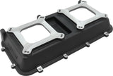 Dual Carburettor Top Plate Modular Intake Manifold 4150 Twin Black Cast AF6285-0000 - Aeroflow