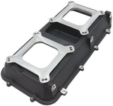 Dual Carburettor Top Plate Modular Intake Manifold 4150 Twin Black Cast AF6285-0000 - Aeroflow