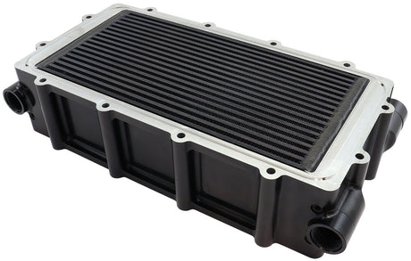 4" Water To Air Modular Intake Manifold Intercooler -16AN ORB Black AF6288-0000 - Aeroflow