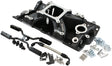 SBC EFI Air Gap Intake Manifolsingle Plane Chev 350 Black AF6290-1000 - Aeroflow