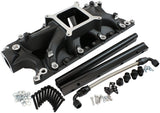 SBF EFI Air Gap Intake Manifolsingle Plane Windsor Black Ford 302 AF6290-2000 - Aeroflow