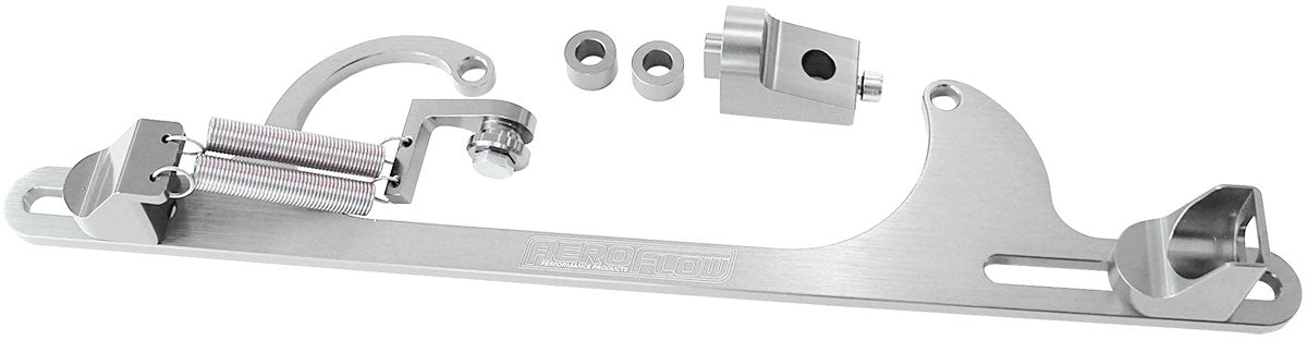 Billet Throttle Cable Bracket Silver Suits 4150 Style AF64-2001S - Aeroflow