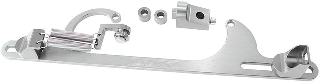 Billet Throttle Cable Bracket Silver Suits 4150 Style AF64-2001S - Aeroflow