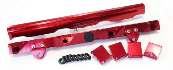 LS7 Fuel Rails Red AF64-2007R - Aeroflow