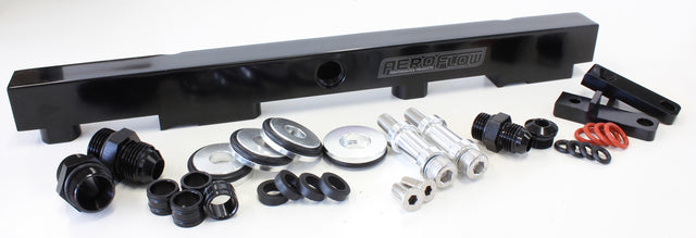 Fuel Rail Kit Suit SR20 S13 Black Color AF64-2009BLK - Aeroflow