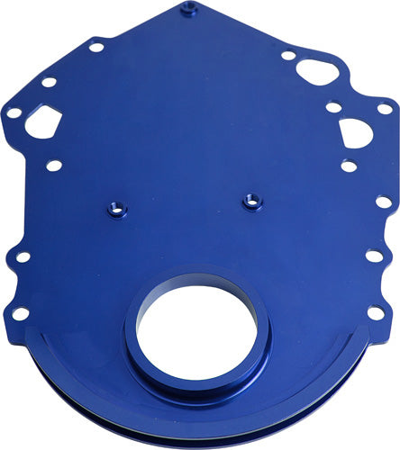 Billet Timing Cover 302 351C Blue AF64-2019 - Aeroflow