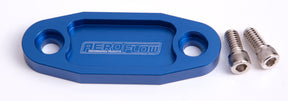 Billet Fuel Pump Block Off Blue Suit 302 351C AF64-2020 - Aeroflow