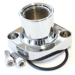 Billet Thermostat Housing Chroford 351C Straight Up Clevelan -16ORB AF64-2021C - Aeroflow