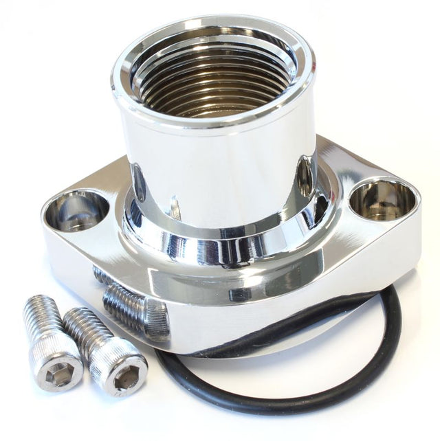 Billet Thermostat Housing Chroford 351C Straight Up Clevelan -16ORB AF64-2021C - Aeroflow