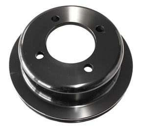 Billet Crank V Pulley 4 Bolt Black Suit 302 351C Ford AF64-2024BLK - Aeroflow