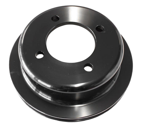 Billet Crank V Pulley 4 Bolt Black Suit 302 351C Ford AF64-2024BLK - Aeroflow