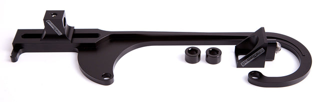 Billet Throttle Cable Bracket Black Suits 4150 Style Carbs AF64-2026BLK - Aeroflow